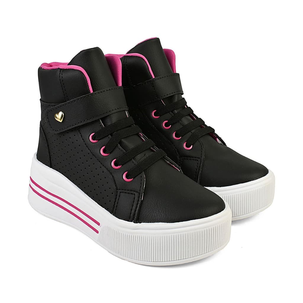 TÊNIS INFANTIL CANO ALTO MENINA BOTINHA CONFORTÁVEL MODA