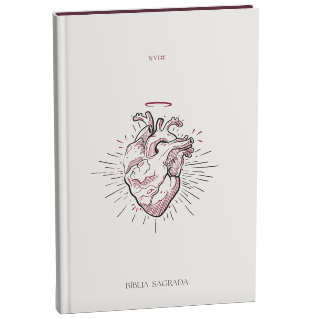 Bíblia Sagrada Slim | NVI | Capa Dura | Coração Redimida Branca