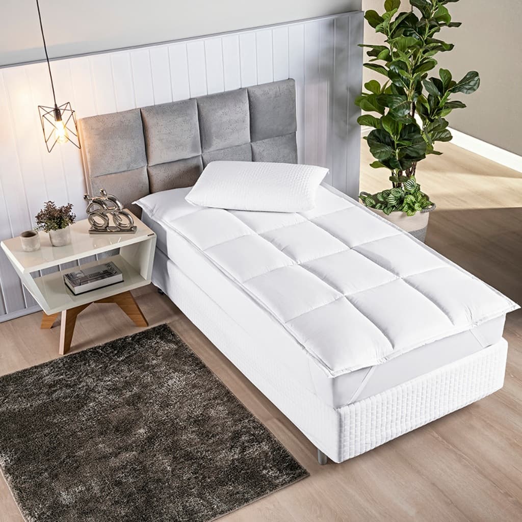 Pillow Top Protetor de Colchão 400 Fios Macio Super King Queen Casal Solteiro
