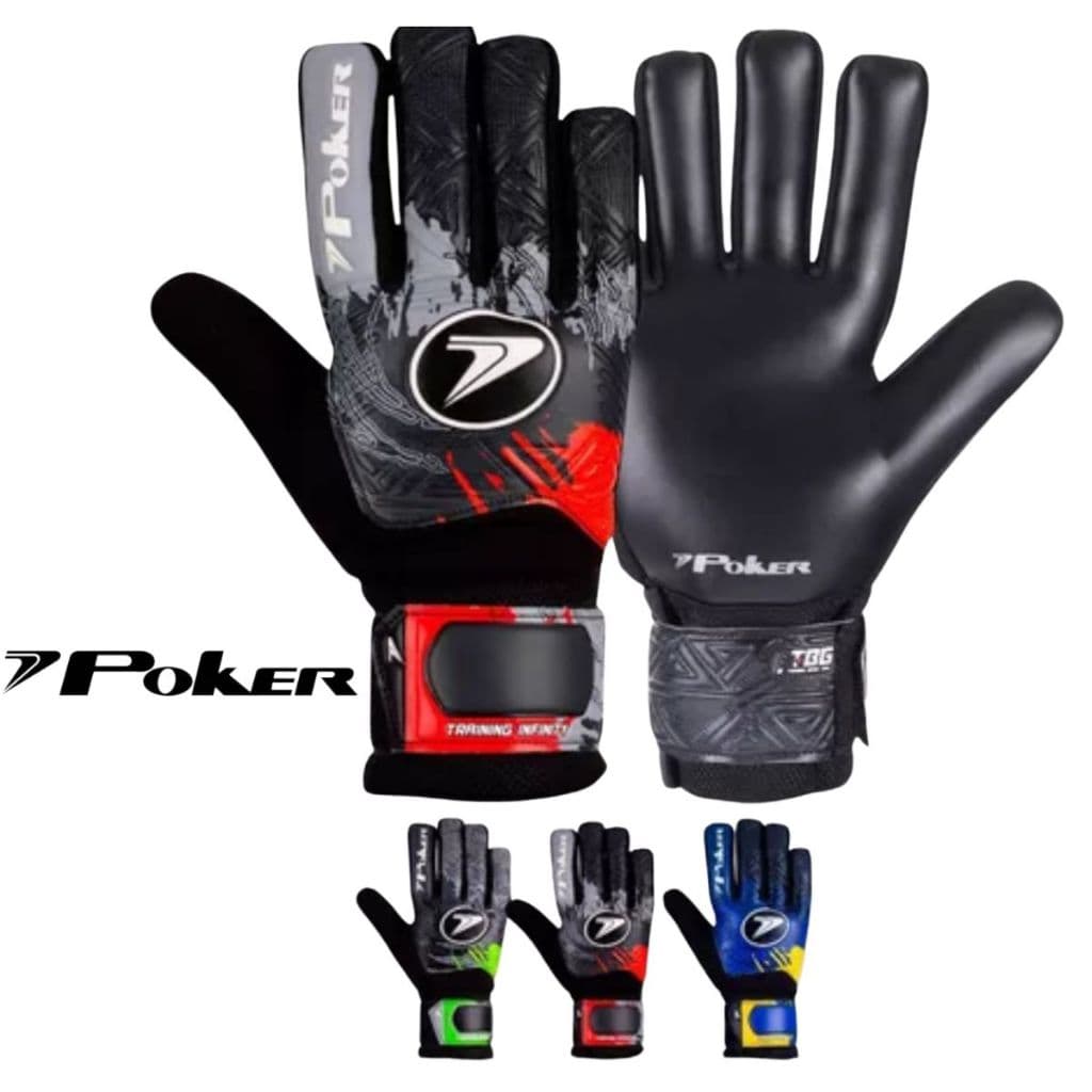 Luva Goleiro Poker Training Infinity Futebol Campo Futsal Salão Society - Aderência e Durabilidade