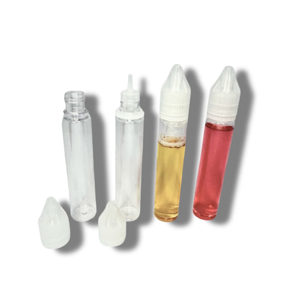 Embalagem Conta Gota 30ml Transparente | Tampa Auto-Lacrável com Trava Infantil | Cremes Óleos Tinta