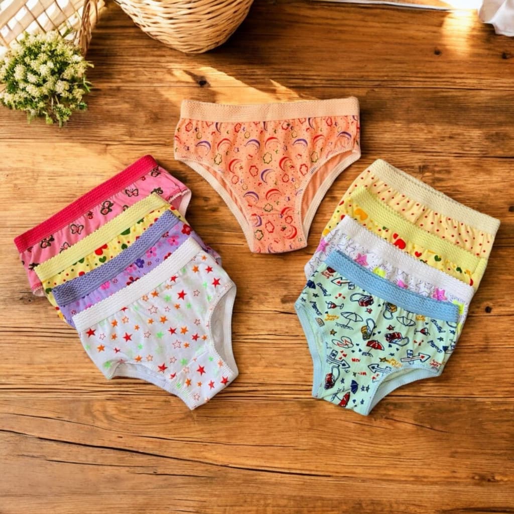 Kit 10 Calcinhas Menina, Infantil Forro Algodão e poliéster Estampada Menina  Revenda envio imediato