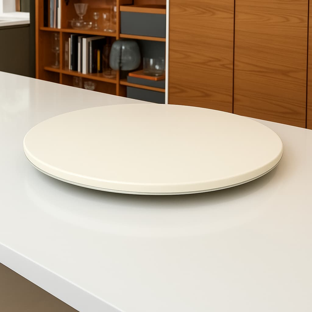 Prato Giratório Centro de Mesa com vidro VÁRIOS TAMANHOS | Luxo | Laqueado 45cm a 90cm | Decorativo | Sala de Jantar