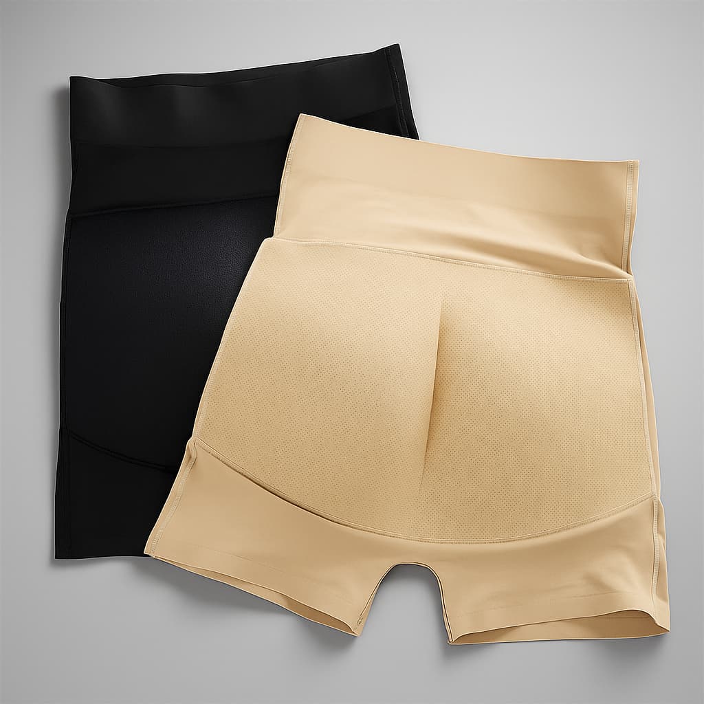 KIT 2 Calcinha Short Modelador Aumenta Bumbum Enchimento Bundex Levanta Glúteo Corte a Laser Sem Costura