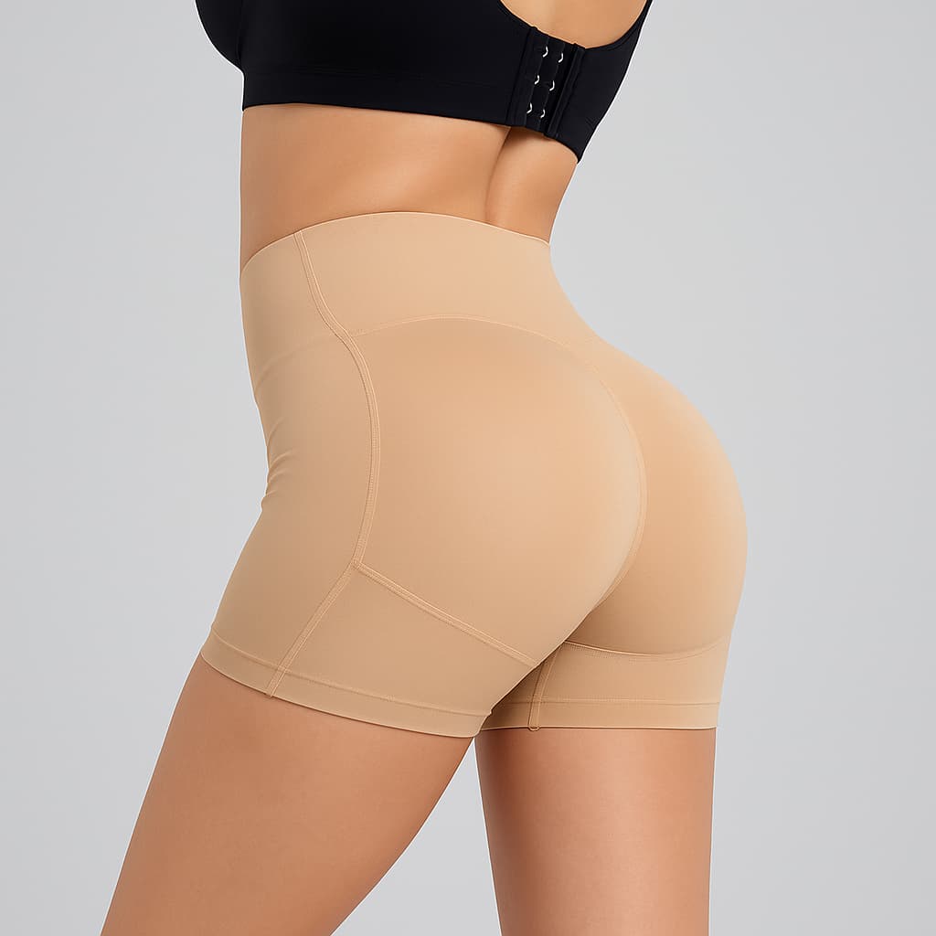 Calcinha Short Modelador Aumenta Bumbum Com Enchimento Cinta Bundex Modeladora Levanta Glúteo Corte a Laser Sem Costura