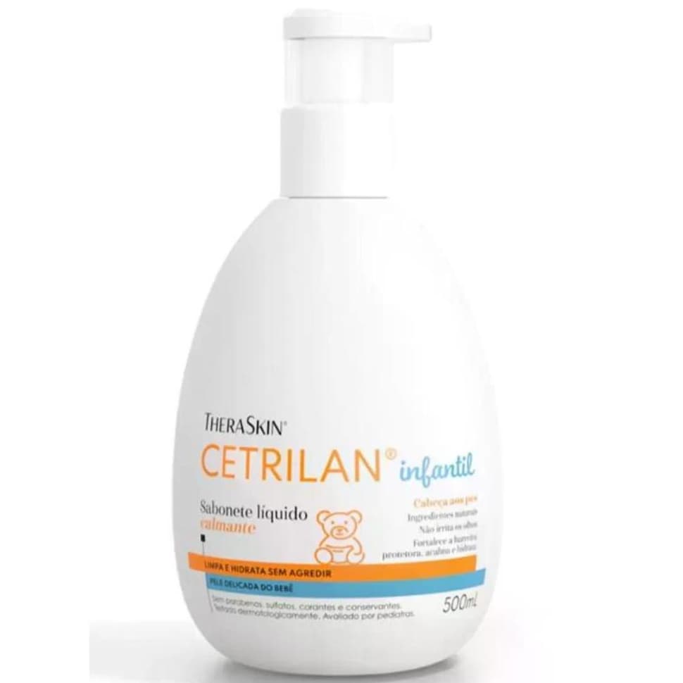 Sabonete Líquido Infantil Cetrilan 500ml – Para Pele Sensível, Hidratação Delicada, Hipoalergênico