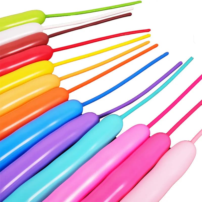 Bexigas Coloridas Canudo Palito - Balões de Látex para Festa Infantil, Aniversário e Decorações