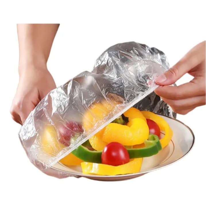 Touca Plástica Descartável Multiuso Para Alimentos Cor Transparente Capa Veda Tudo