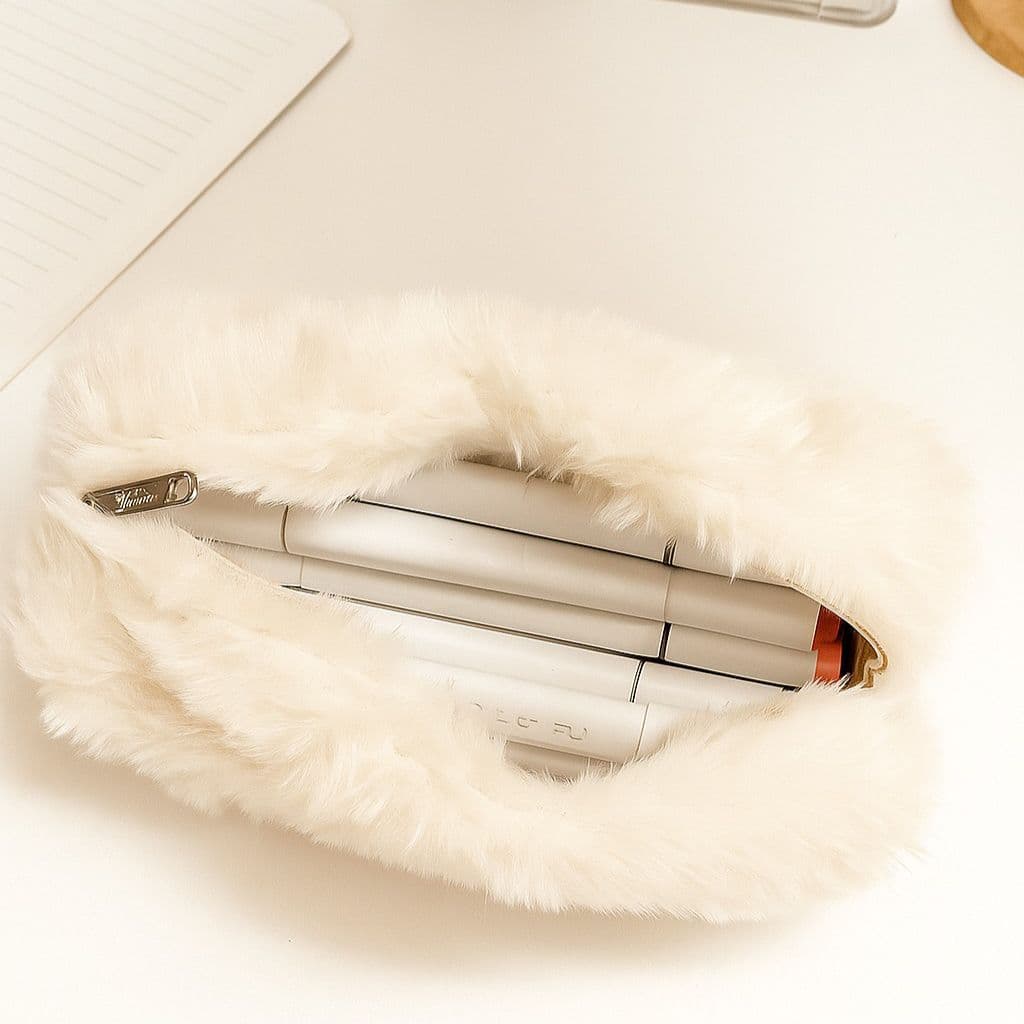 Estojo Escolar Fofo Papelaria Estojo Escolar Feminino Estojo Pelúcia Material Escolar Fofo