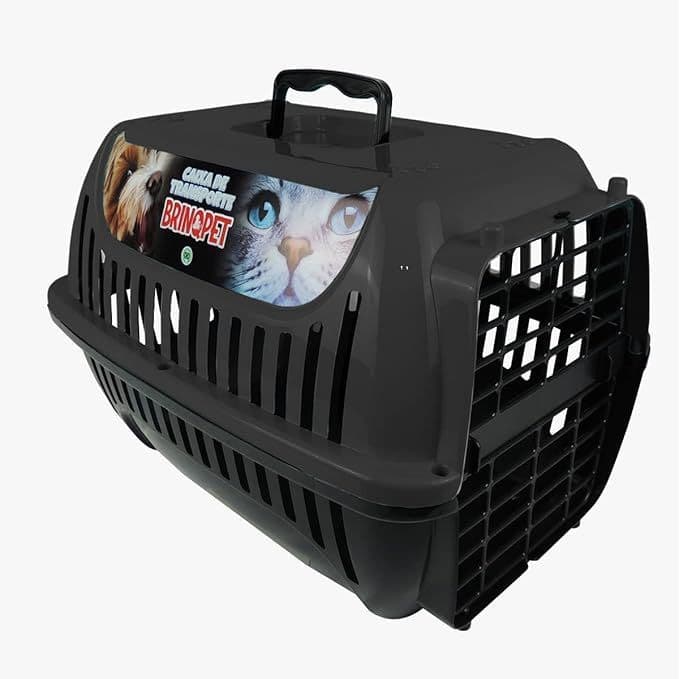 Caixa de Transporte Para Cães e Gatos - Viagem Passeio BrinqPet Nº2 e N°3 Seguro Pars Porte Pequeno