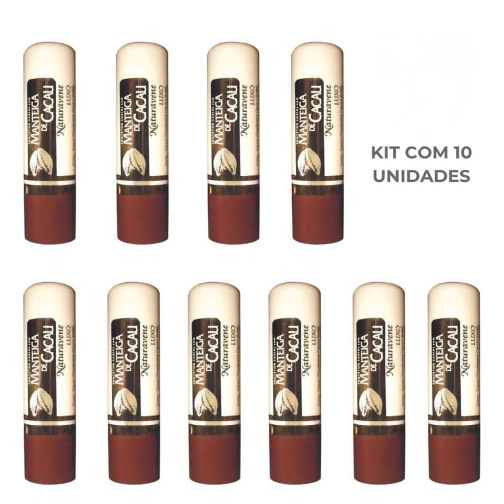 MANTEIGA DE CACAU LUXO KIT COM 10 UNIDADES - NATURAVENE