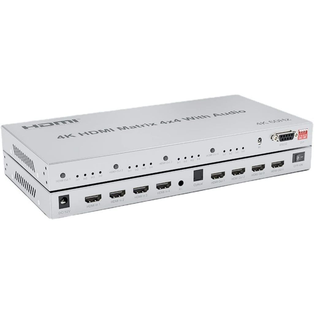 Video Wall Hdmi Com Switch Hdmi 4x4 4k 2 Em 1 Saída Optica