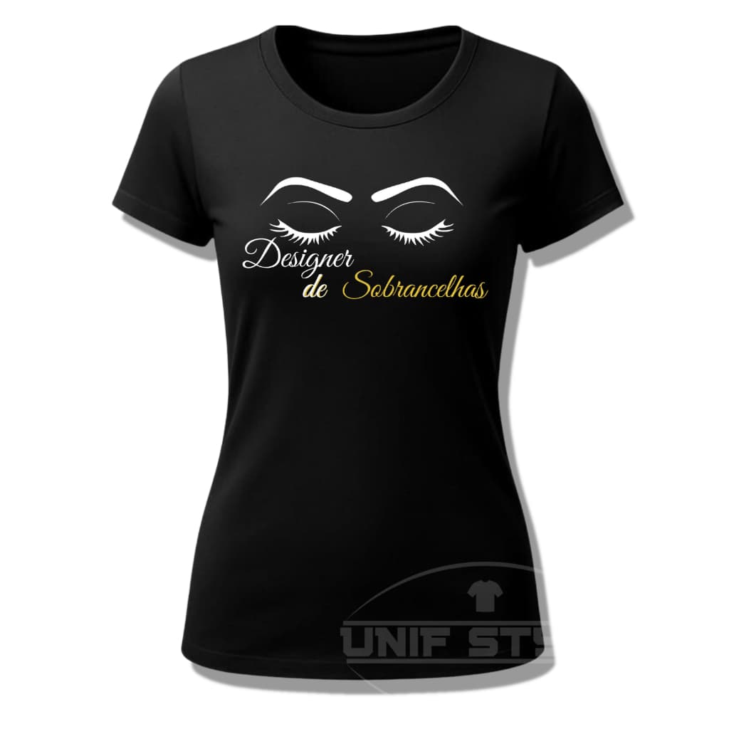 Camisa Feminina Designer de Sobrancelhas Uniforme Profissão