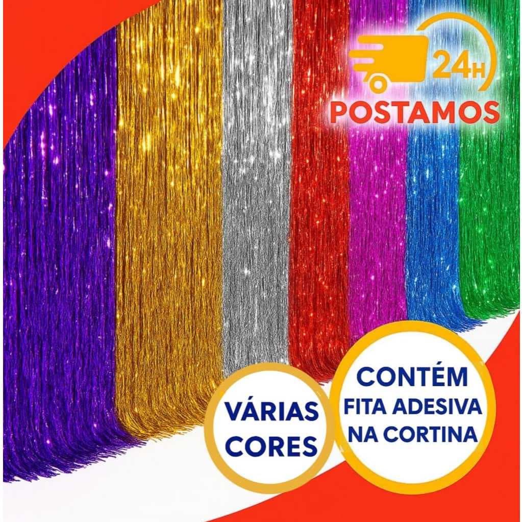 KIT 1/2/3/4/5 CORTINA METALIZADA DECORAÇÃO 2M X 1M PAINEL DECORAÇÃO FESTA ENFEITE ANIVERSÁRIO