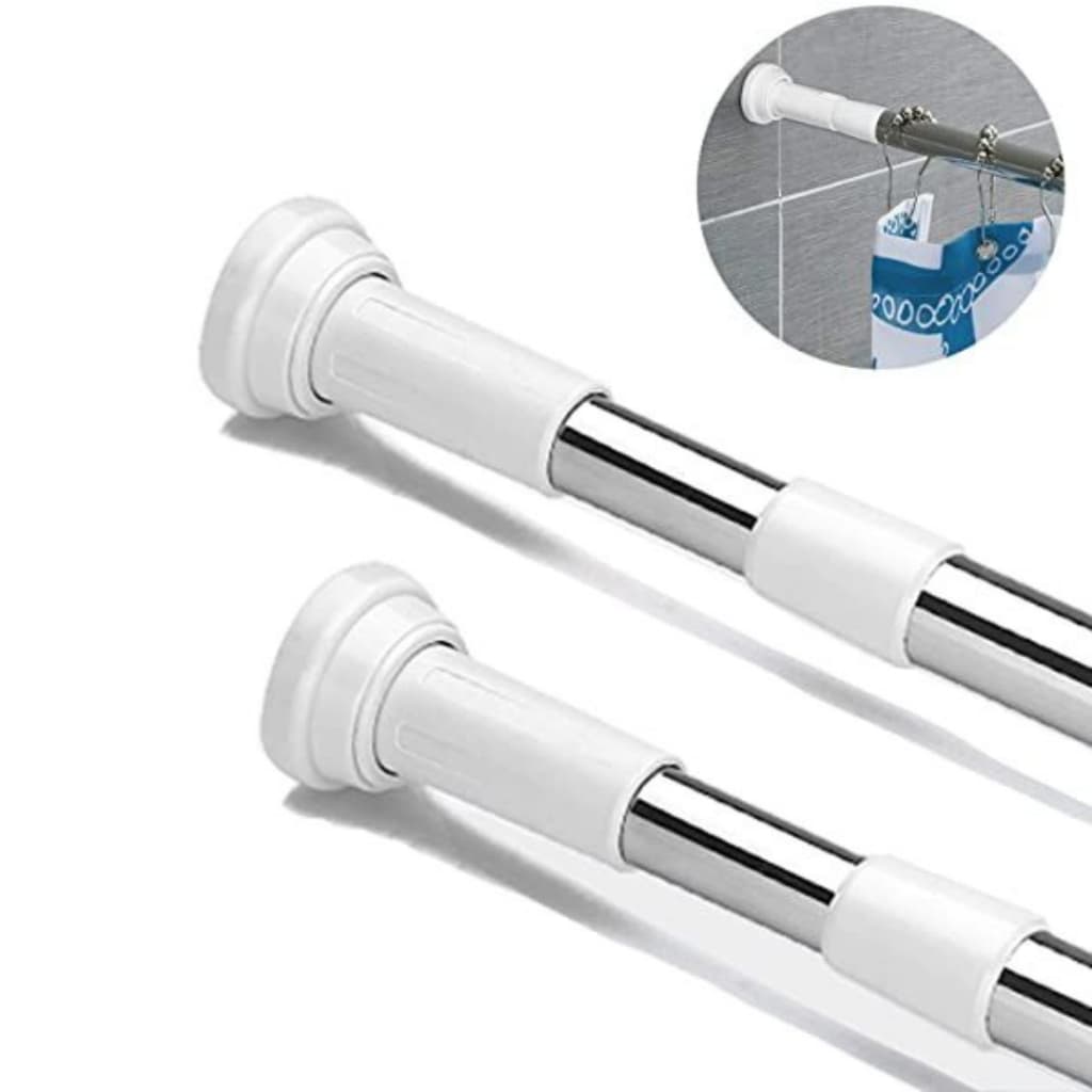 Varão de Cortina Ajustável e Extensível para Banheiro e Pia Suporte Universal para Box com Instalação Fácil