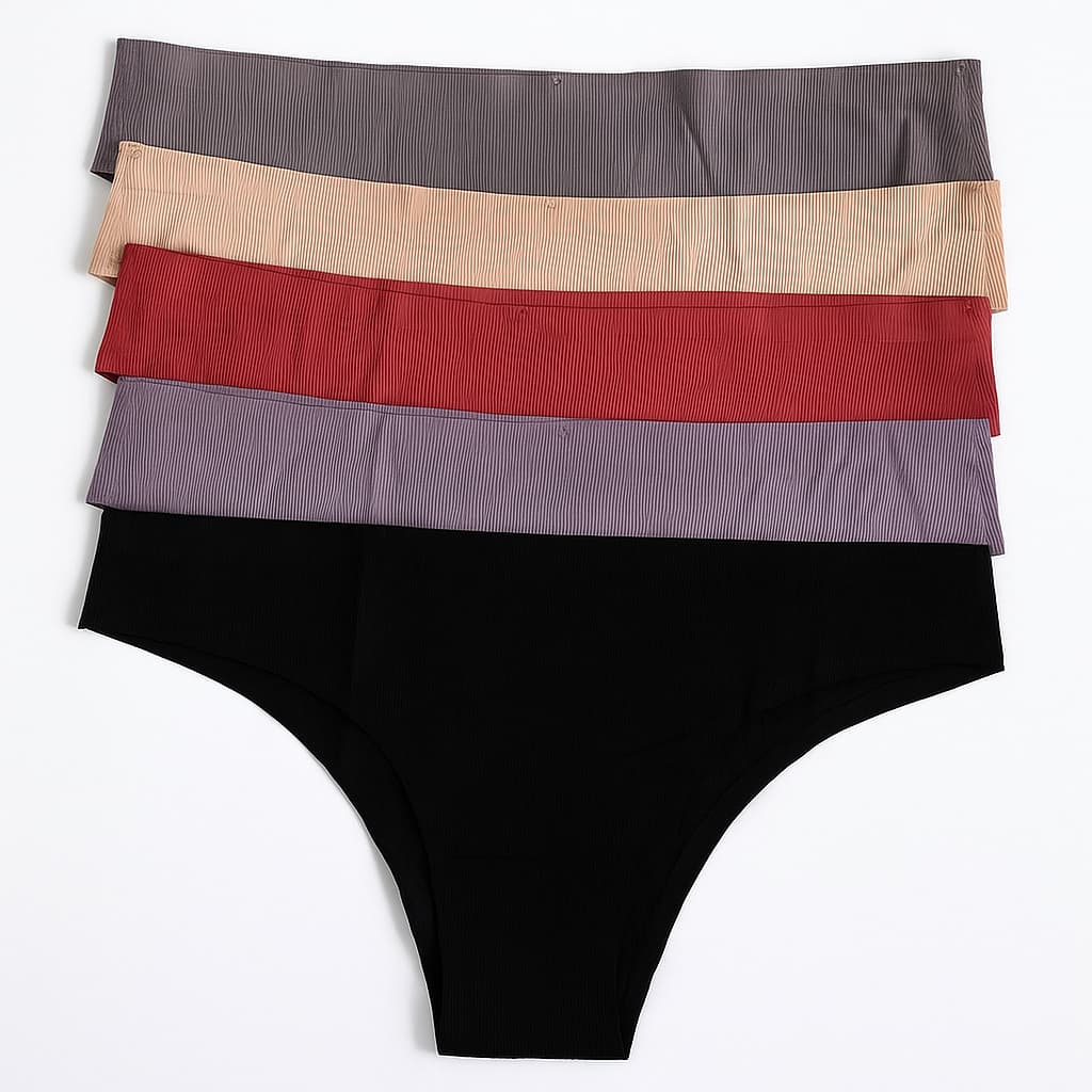 Kit Calcinhas Canelada Poliamida Confortável Leve