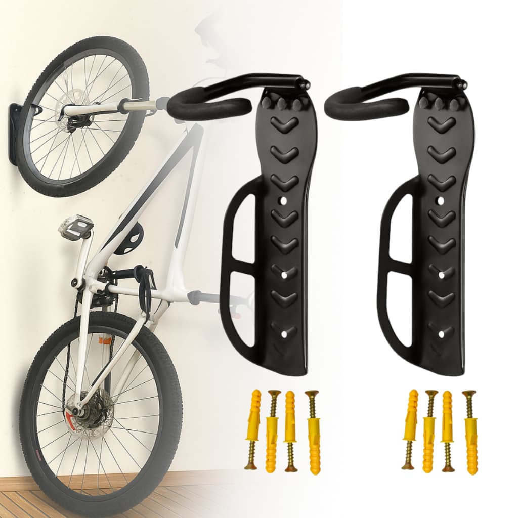 Suporte de Parede Vertical com Gancho Resistente Bicicleta Bike Organização Segura Fácil Instalação