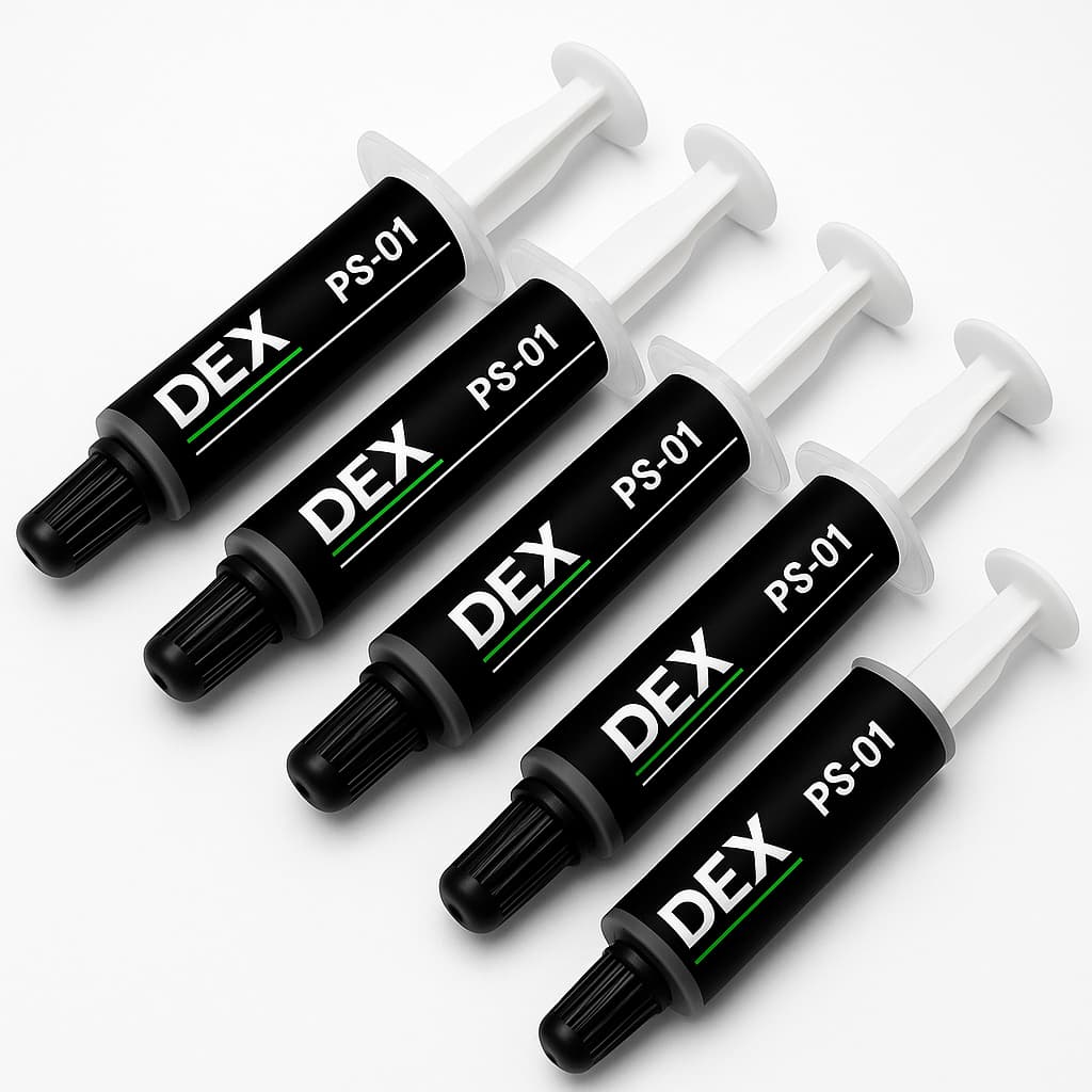 Kit 5 Pasta Térmica Seringa 1g Gpu Processador Cpu Console Notebook Dissipador de Calor Prata