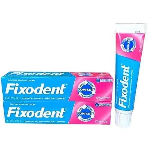 2 Fixodent 68g - 100% Original (2 Tubos) Unico Frete
