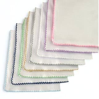 10 Fraldinhas de Boca Bebê 100% Algodão Babetes Paninhos 2 de Cada Cor Fralda Boca Dupla