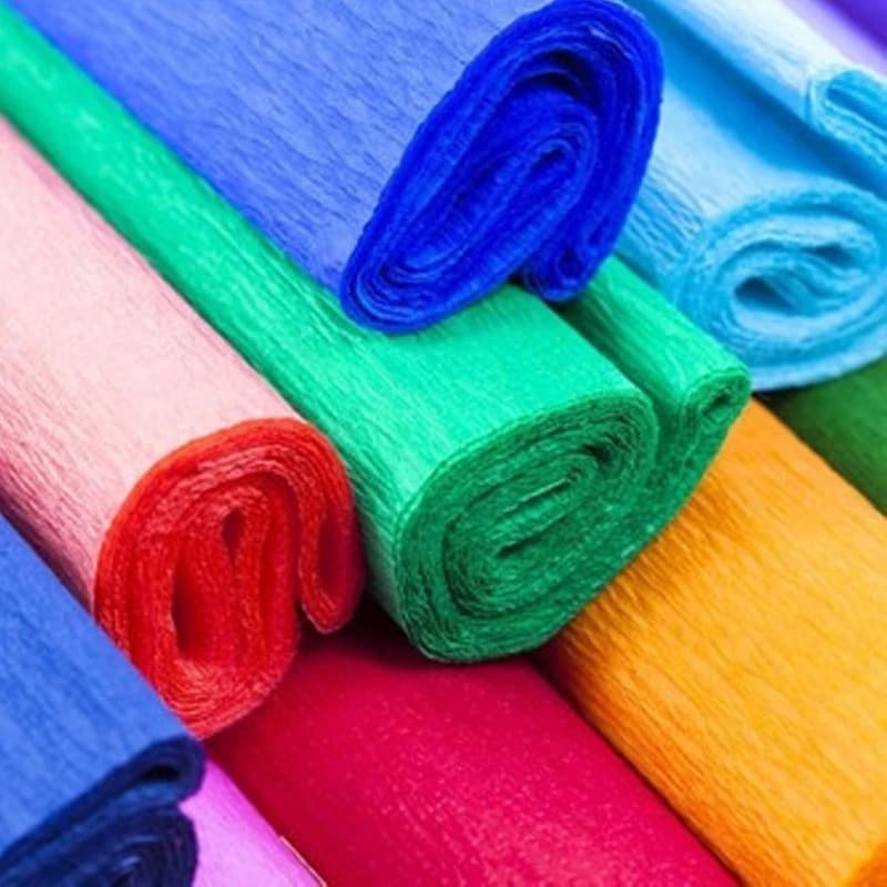 Papel Crepom 48cm x 2m Unidade | Cor à Escolha para Decoração, Festa e Artesanato