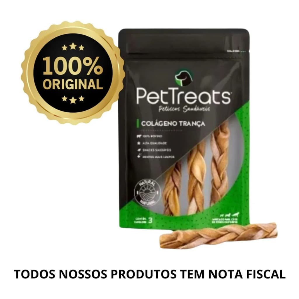 Petisco Natural p/ Caes PetTreats Colageno Trança