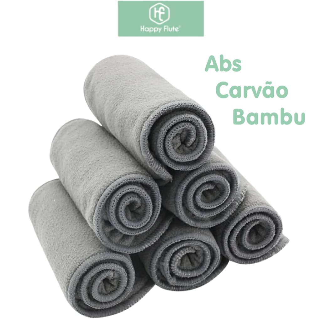 Absorvente de Carvão de Bambu Happy Flute - 4 Camadas