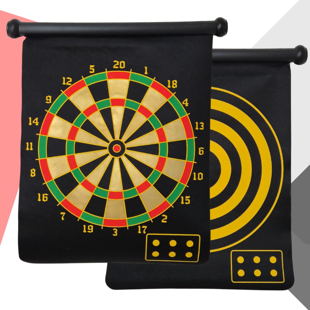 Jogo De Dardo Magnético Dupla Face 36cm x 46cm Com 6 Dardos Coloridos - 1 Unidade