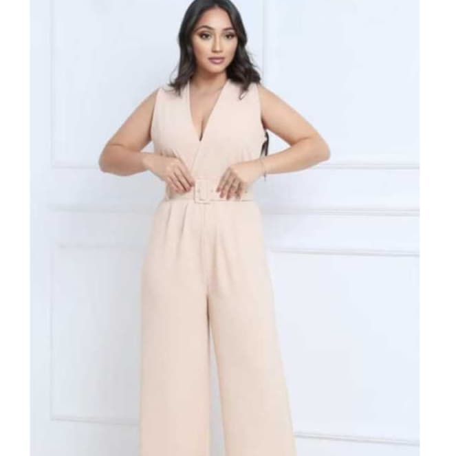 Macacão Feminino Longo  duna Regata con cinto