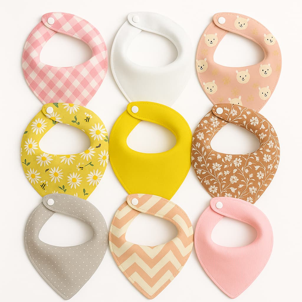 Kit C/5  Bandana Babador Infantil Dupla Face acessorios kids