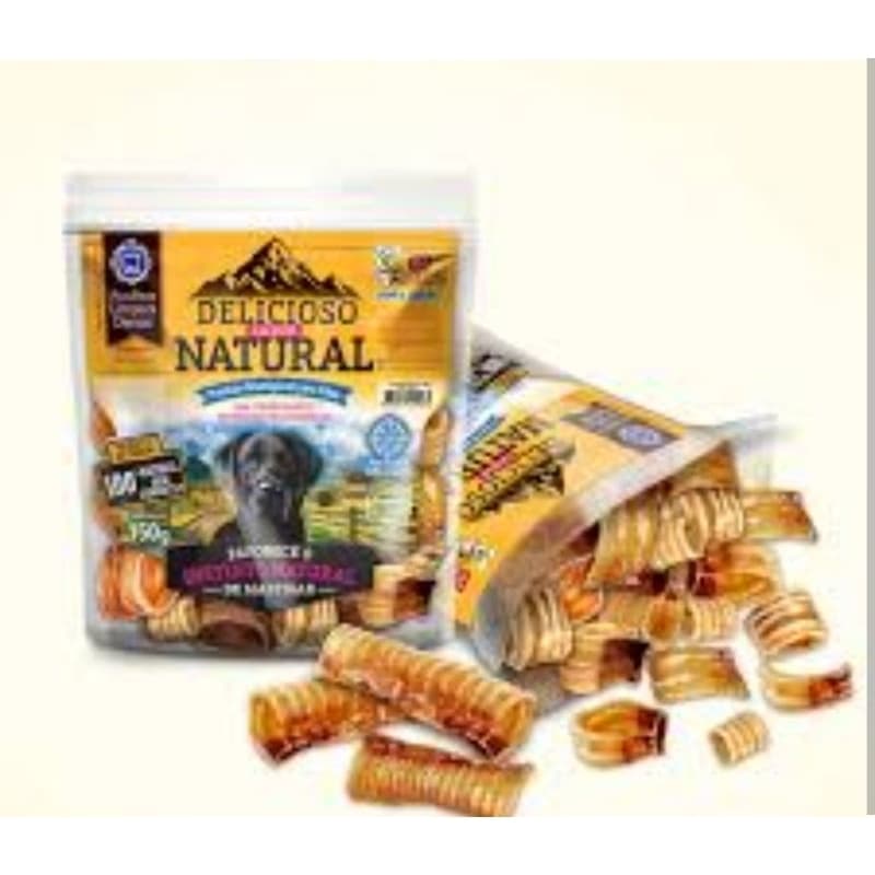 kIT 2 PACOTES TRAQUÉIA BOVINA PARA CÃES CACHORROS 150g
