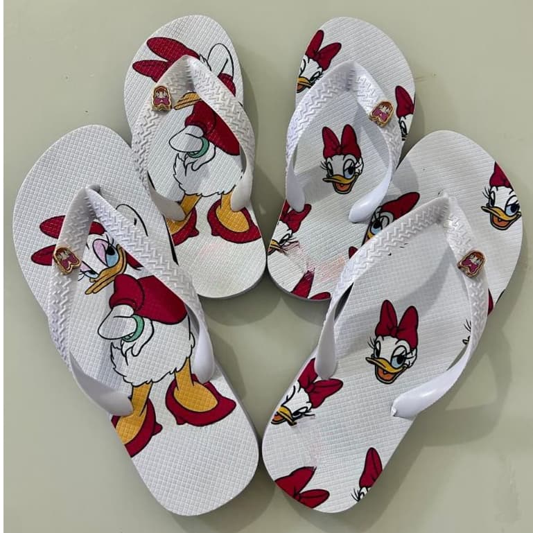 Mãe e Filha Chinelo Branco  Lançamento Slim Várias Estampas Envio Imediato