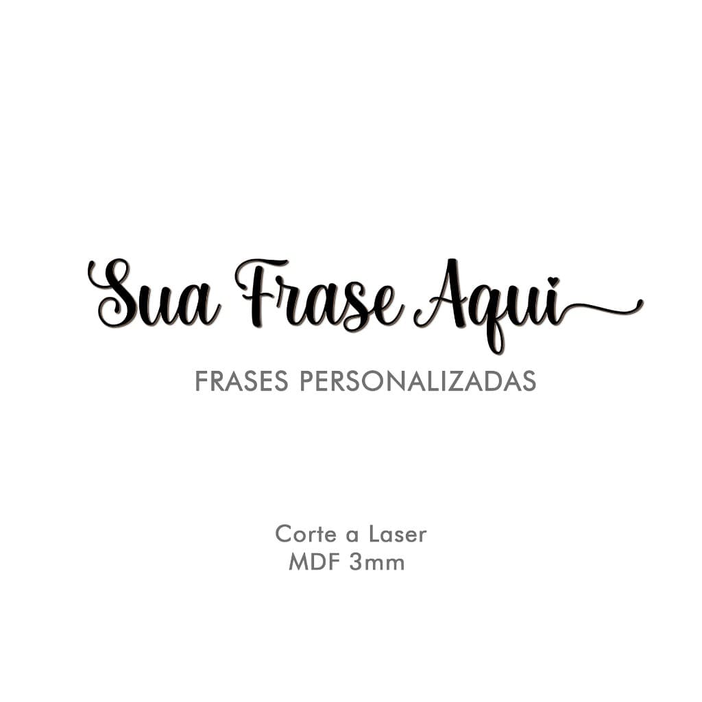 Frase Personalizada MDF Kit Palavras Parede Frase Decorativa Personalizada MDF 3mm Corte a Laser