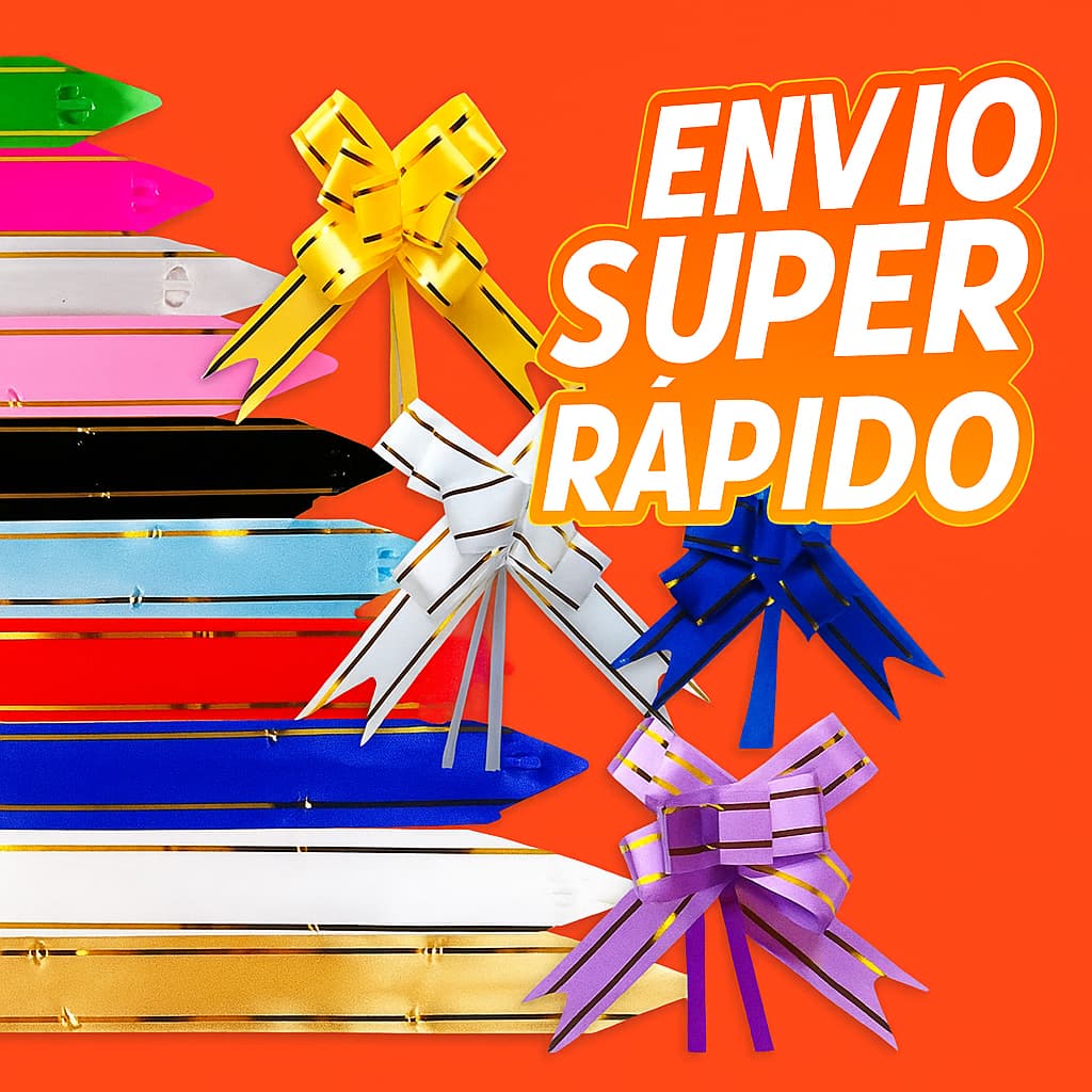 50 LAÇO FÁCIL MAGICO P/ PRESENTE *P , M , G* - 3 tamanhos, varias cores