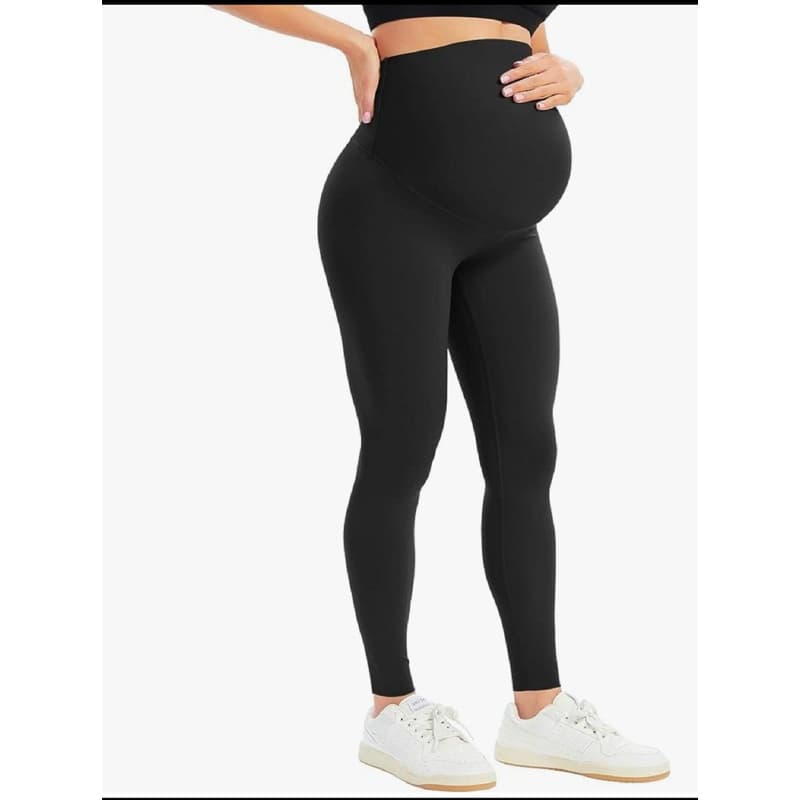 Calça legging gestante cós alto maternidade alto conforto sustentação barriga preto calça pra grávida
