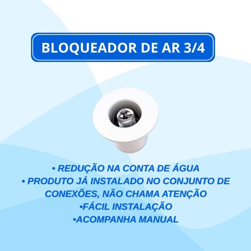 Bloqueador De Ar 3/4 Hidrômetro Redutor De Conta