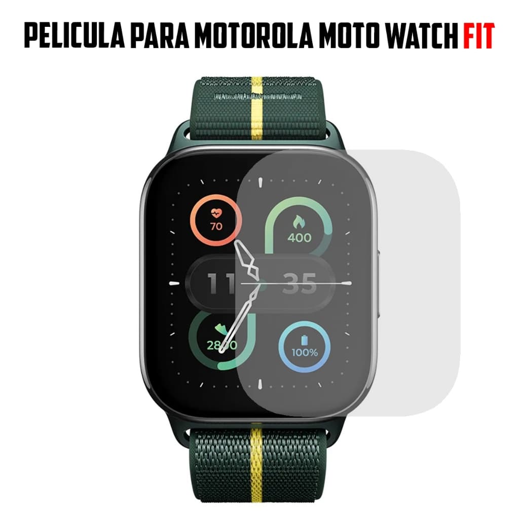 Pelicula de Hidrogel para Smartwatch Motorola Moto Watch Fit gel Super Resistente promocao