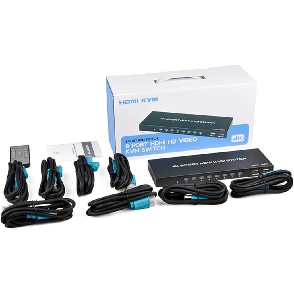 Chaveador Kvm Hdmi 8 Portas 4k Com Cabos