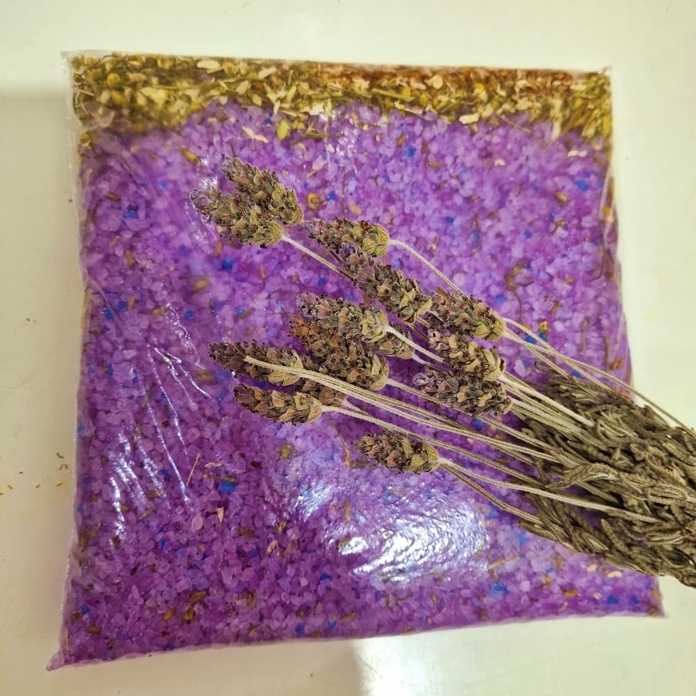 Escalda Pés 1Kg Lavanda Com Camomila + Ervas.