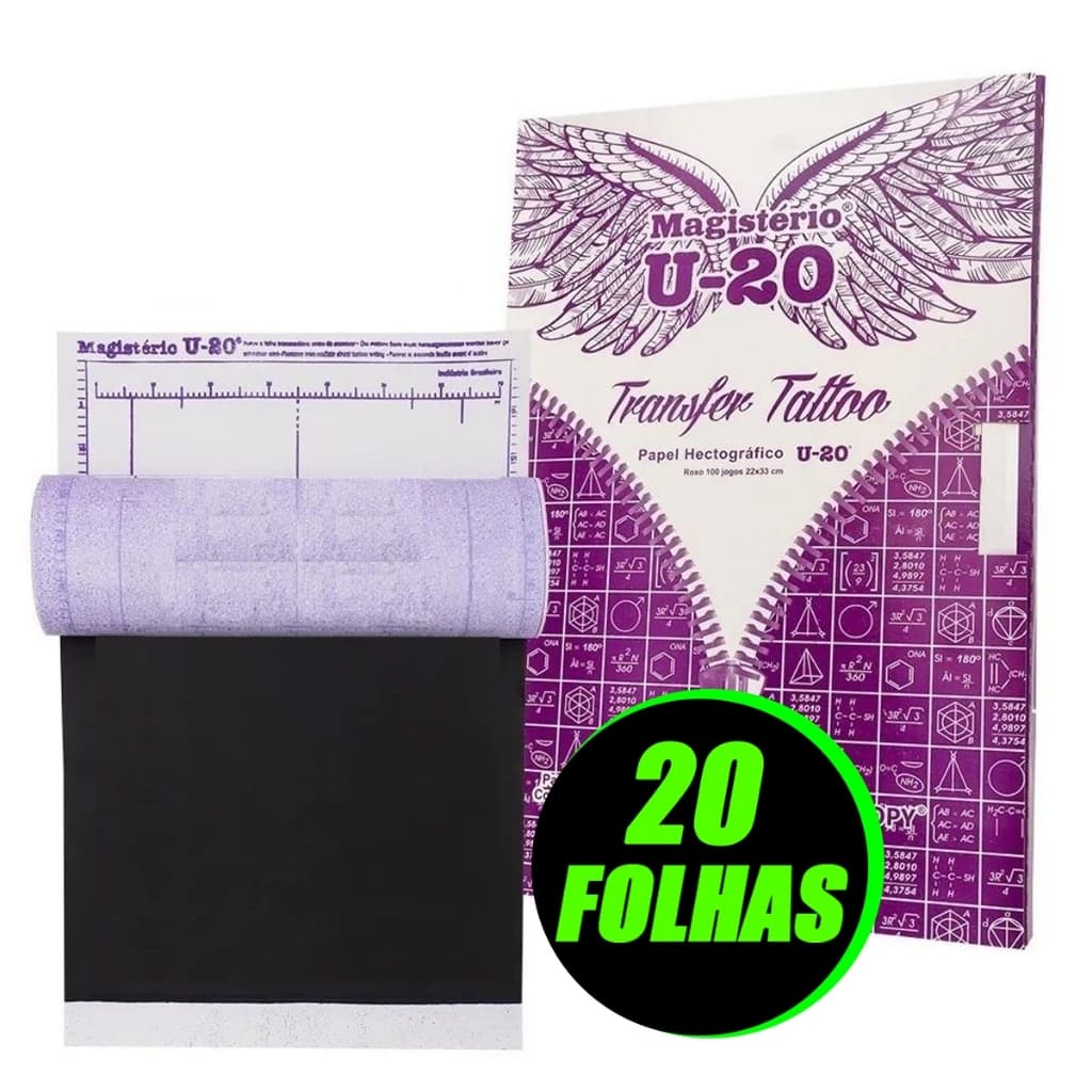 Folha De Papel Hectográfico Para Transferir Decalque Tatuagem U-20
