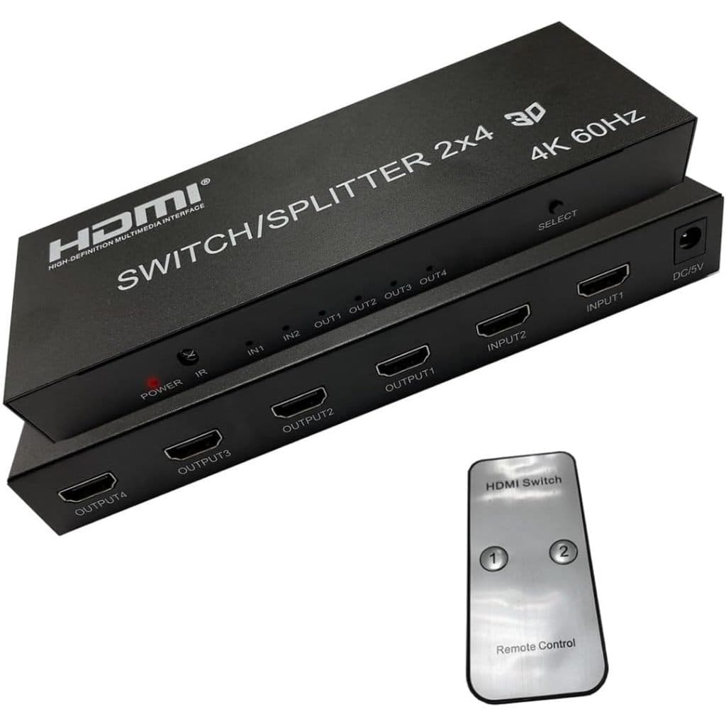 Matrix Hdmi 2 x 4 Splitter e switcher Ultra Hd 3d