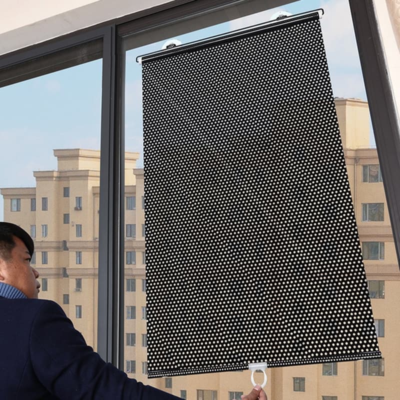 Cortina Persiana Com Ventosas Para Janela Sala De Estar Baixa Luminosidade