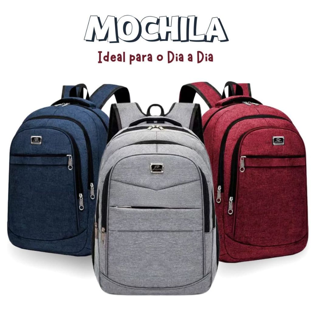 Mochila Bolsa Reforçada Notebook Resistente Escolar Trabalho Faculdade Coreana