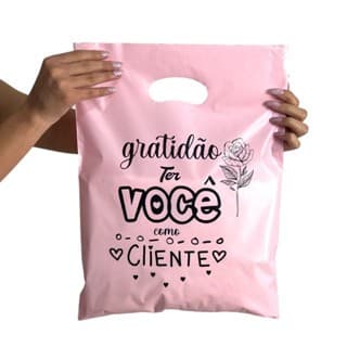 Sacolas Plásticas Já estampada, tamanho 30x40 0.6, 100 Unidades, Envio imediato.
