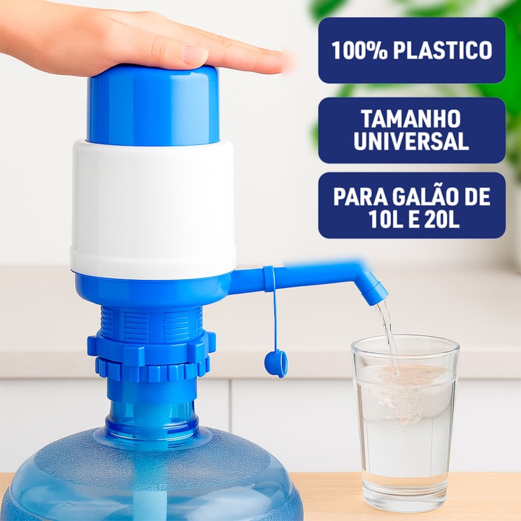 Bomba Para Galão De Água Garrafão Bebedouro Manual Universal 10/20l Dispensador