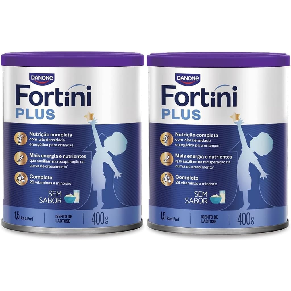 Kit 2 latas Fortini Plus 400gr Sem Sabor 400G EQ.1