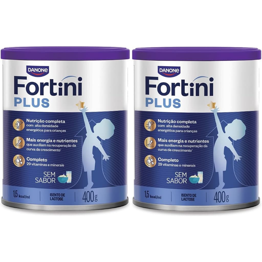 Kit 2 Latas Fortini Plus Sem Sabor 400gr cada