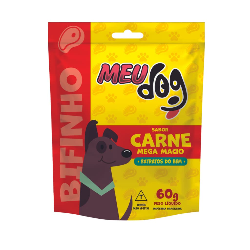 Bifinho Meu Dog 60g sabor CARNE  Petisco premium para cachorro
