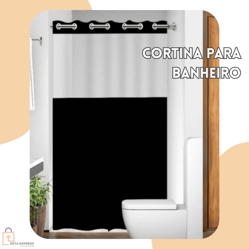 Cortina para box do banheiro em pvc 100% antimofo decoração para o seu banheiro