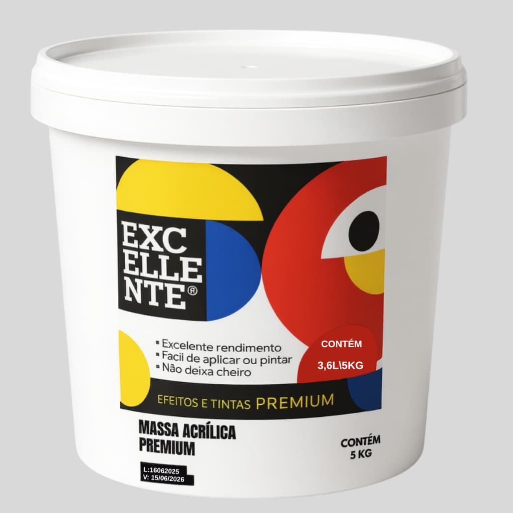 Excellente/Pratfix Decor Massa Acrílica 5Kg Externo e Interno